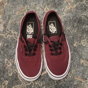 Vans Authentic Port Royale Maroon Burgundy Size M 6 W 7.5